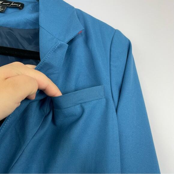 Elizabeth & James teal blue single breasted blazer women's size 0 - Picture 3 of 12